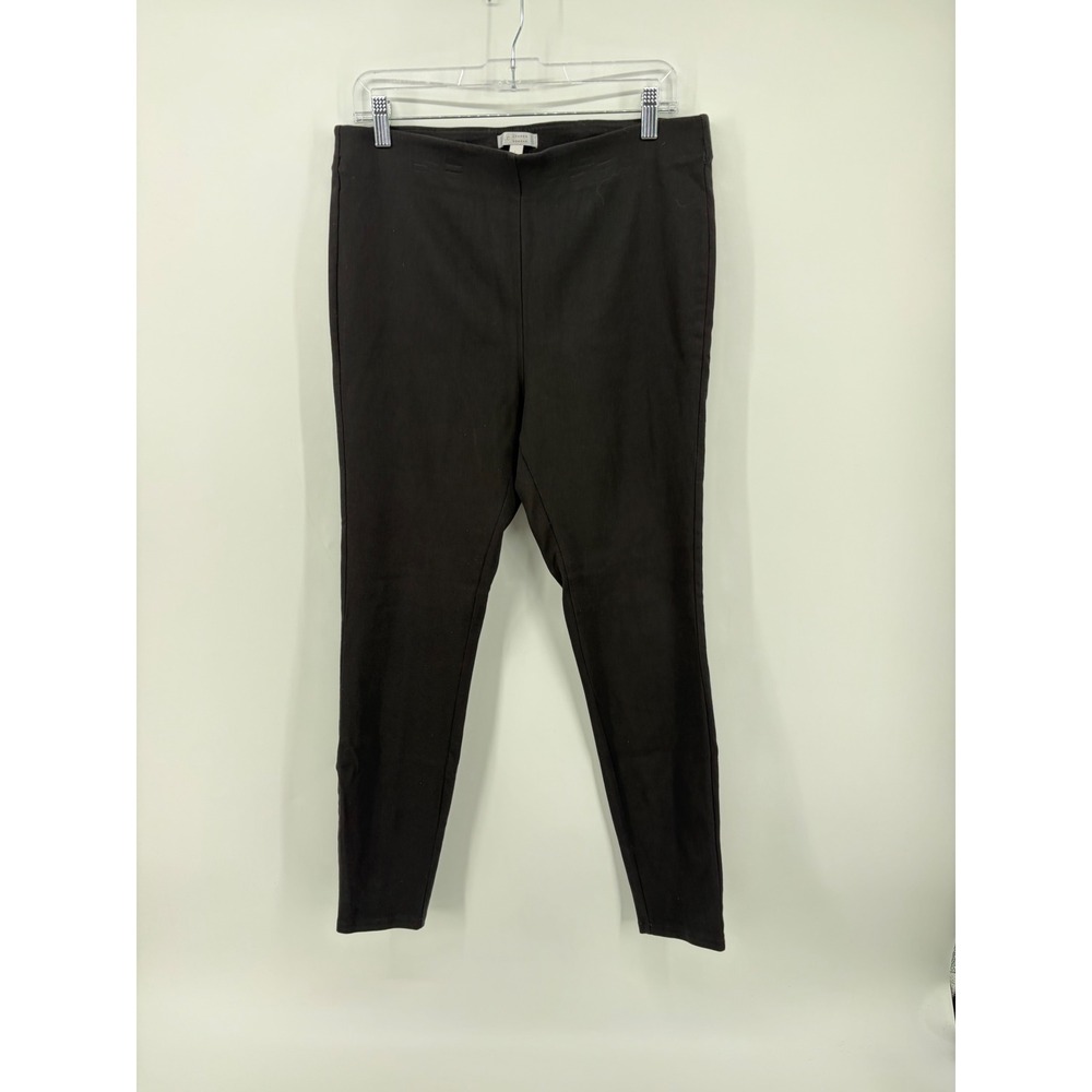 LC Lauren Conrad Womens L Black Leggings High Rise Stretch Pull On Ponte Style